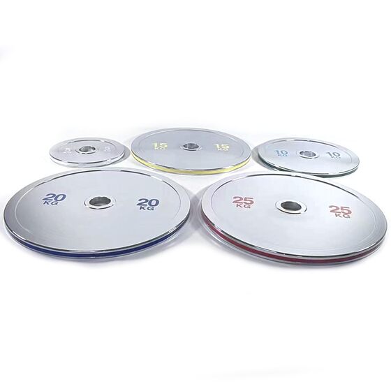 Competitive Pure Steel Electroplated Barbell Plates with Large Holes, Weight Plates for Hip Bridge and Deadlift, 2.5-25kg Olympic Plates, Fitness Equipment for Men and Women