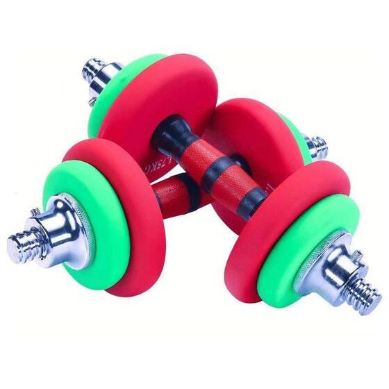 Hengda Colorful Dumbbell Plates Adjustable 20/30kg Barbell Dual-Use for Men and Women Home Fitness Equipment with Rubber Coating