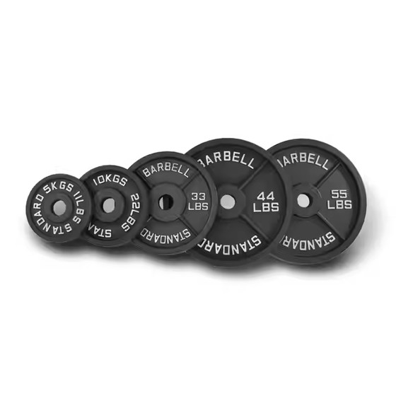 Painted Barbell Plates with Large Holes, Four Ribs, Olympic Plates, Gym Weightlifting, Men's Deadlift, Cast Iron Solid Competition Barbell Plates