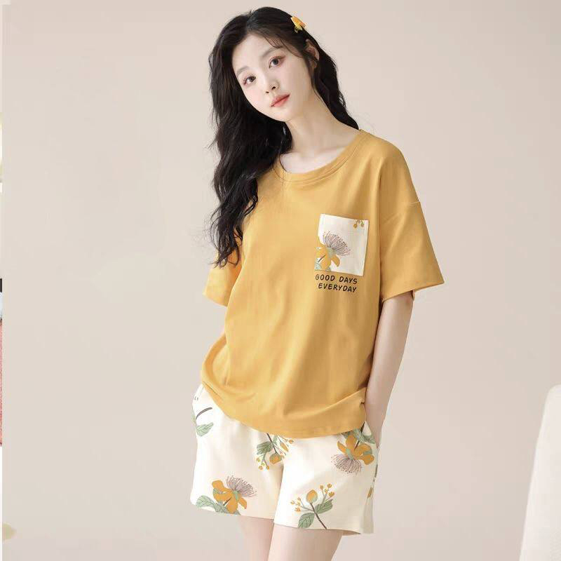 Victoria Pure Cotton Pajamas for Women Summer 2026 New Thin Short-Sleeved Shorts That Can Be Worn Outside the Home as a Set of Home Clothes Victoria Pure Cotton Pajamas for Women Summer 2026 New Thin Short-Sleeved Shorts That Can Be Worn Outside the Home as a Set of Home Clothes