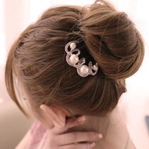 Pearl hairpin plate u-shaped large daily fashion simple modern temperament Korean rhinestone head trim clip artifact insert comb