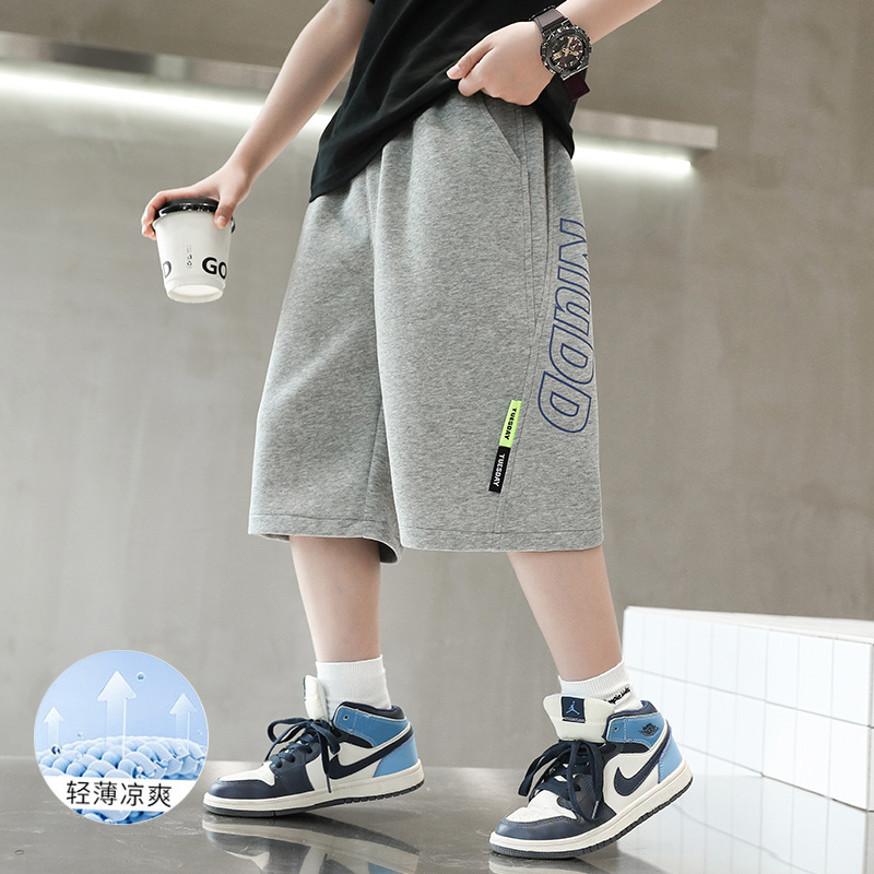 Children's Clothing Boys' Summer Sports Shorts 2026 New Style Big Kids Handsome Pants Pure Cotton Cool Feeling for Chubby Kids Five-Seven Quarter Pants Children's Clothing Boys' Summer Sports Shorts 2026 New Style Big Kids Handsome Pants Pure Cotton Cool Feeling for Chubby Kids Five-Seven Quarter Pants