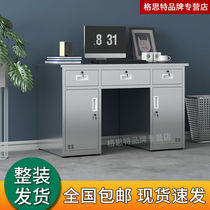 New 304 stainless steel office desk with drawer workshop computer table medical laboratory workbench table support custom