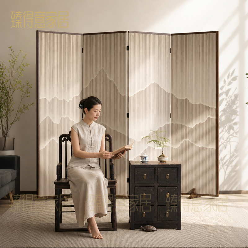 2026 New Style Screen Partition for Living Room, Hotel, Office, Tea Room, Solid Wood, Light Luxury, High-End Chinese Style, Foldable and Movable 2026 New Style Screen Partition for Living Room, Hotel, Office, Tea Room, Solid Wood, Light Luxury, High-End Chinese Style, Foldable and Movable