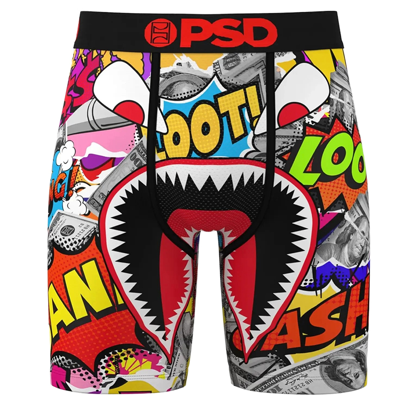 Psd Trendy Sports Shorts Men's Underwear Ice Silk Quick-Dry Fitness Hip-Hop Men's Boxer Briefs Celebrity Style