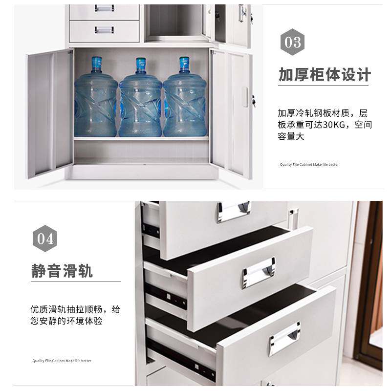  Changzhou Zhongerdou File Cabinet Office Finance Cabinet Locked File Data Cabinet Iron Voucher Cabinet Glass Short