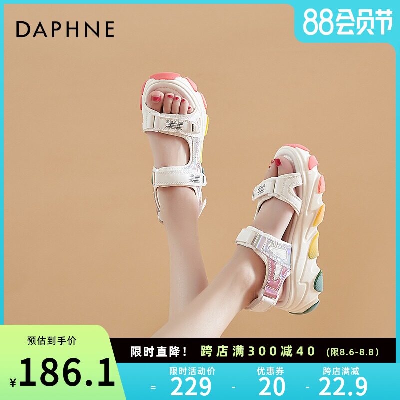 Daphne Daphne Sandals in Tide Net Red Hundred and Color Pine thick shoes Fashion Light Sports Sandals