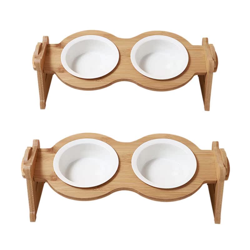 Non-Slip Double Cat Bowl Dog With Stand-Pet Feeling