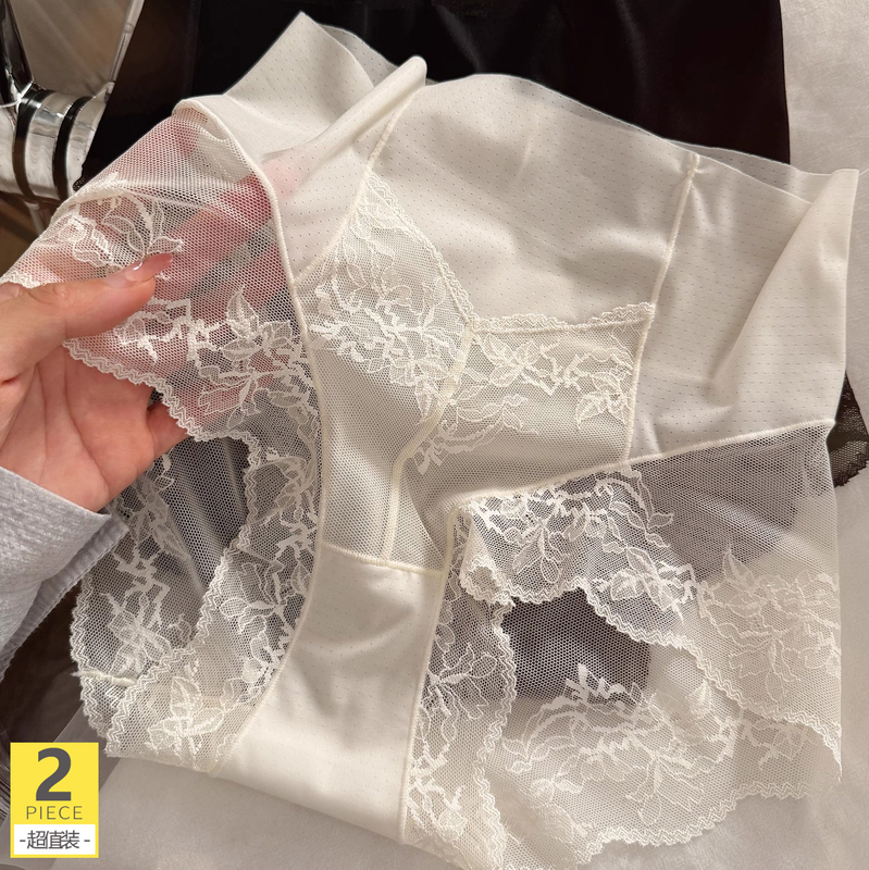 Young and Sweet Girl~ High-Waisted Tummy Control Lace Sexy and Alluring Women's Large Size Shorts 2025 New Summer Thin Style