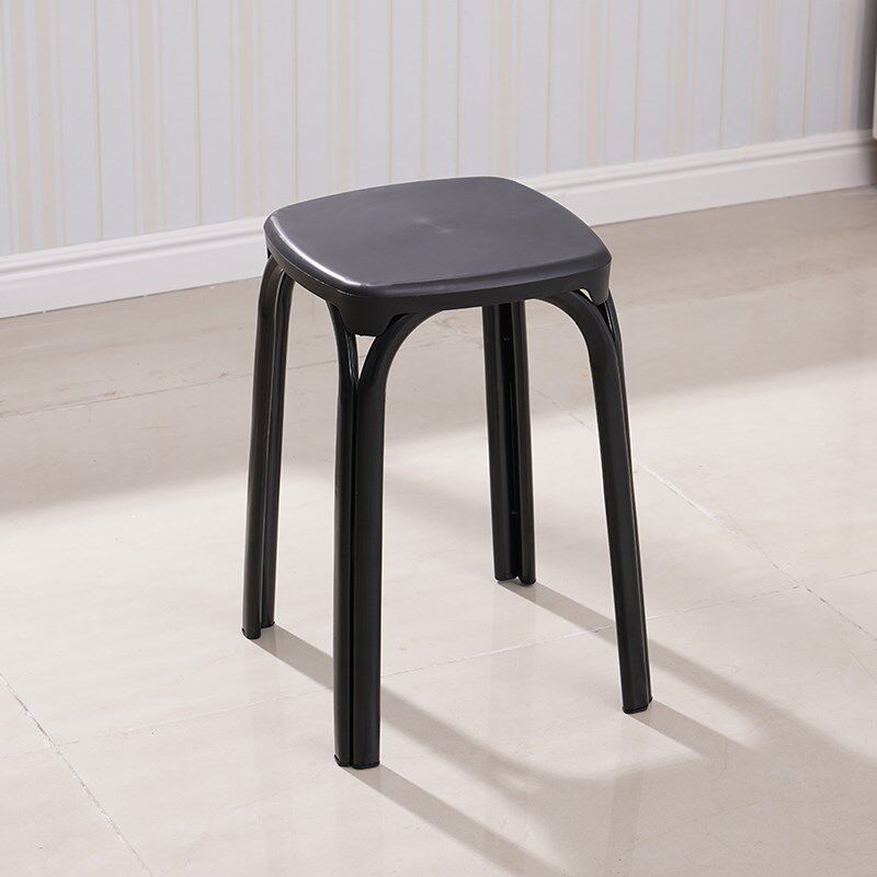 Reinforced Plastic Stool Home Dining Table Stool Fashion Round Stool Simple Square Bench Home Round Stool Folding Stool Small Chair