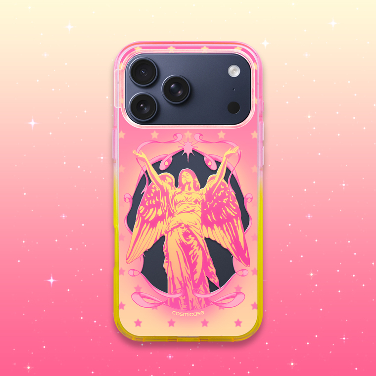 Pink Yellow Gradient Angelic Figure iPhone Case