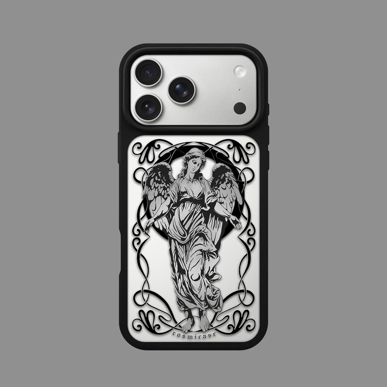 Angel Illustration Script Text iPhone Case