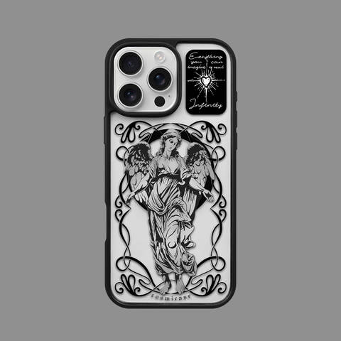 Angel Illustration Script Text iPhone Case
