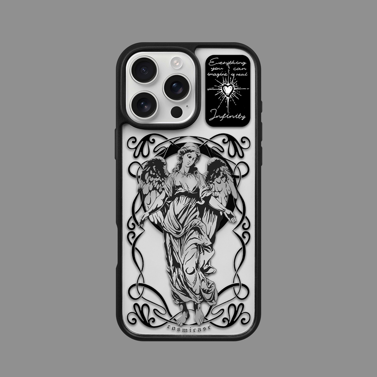 Angel Illustration Script Text iPhone Case