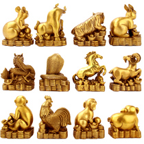 Complete set of zodiac ornaments 12 zodiac signs rat ox tiger rabbit dragon snake horse sheep monkey chicken dog pig crafts decoration