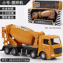 Toy mixer concrete alloy children cement suit for small boy tank truck engineering vehicle inertia large number