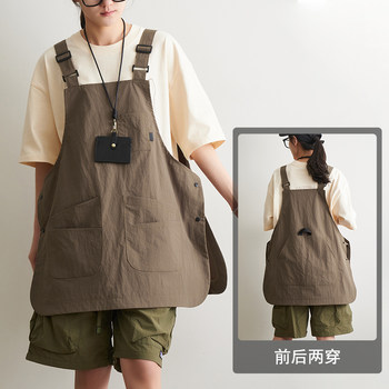 Apron, Kitchen, Water-Repellent, Thin, Baking, Catering, Camping, Hairdresser, Milk Tea, Pet Shop, Reversible Work Clothes, Coveralls