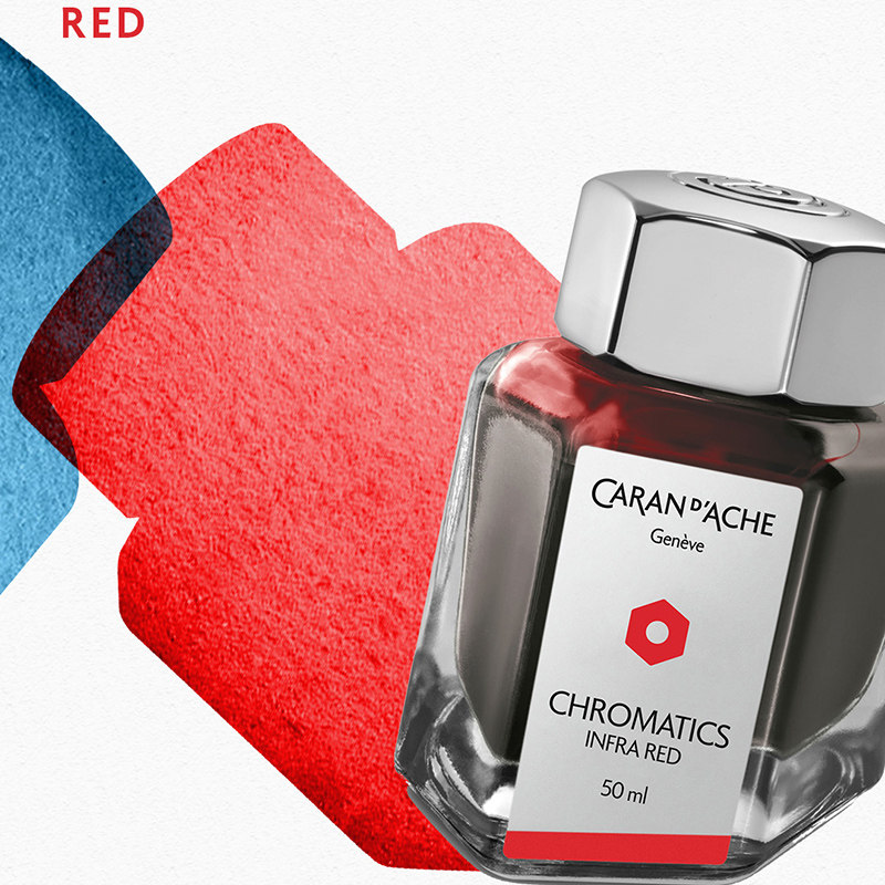 Caran D'Ache Kailandi Kada Swiss Imported Fountain Pen Ink Pen Pure Black Pure Blue-Green Original Official Flagship Genuine Ink 50ml Non-Carbon Non-Clogging Ink Refill