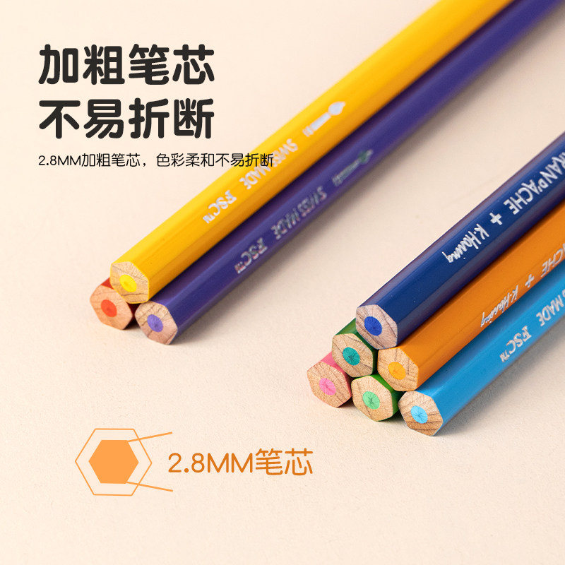 Caran D'Ache Swiss Keith Haring Collaboration Christmas Colored Pencils 10 Colors Water-Soluble Drawing Pencils Set for Professional Students and Beginners