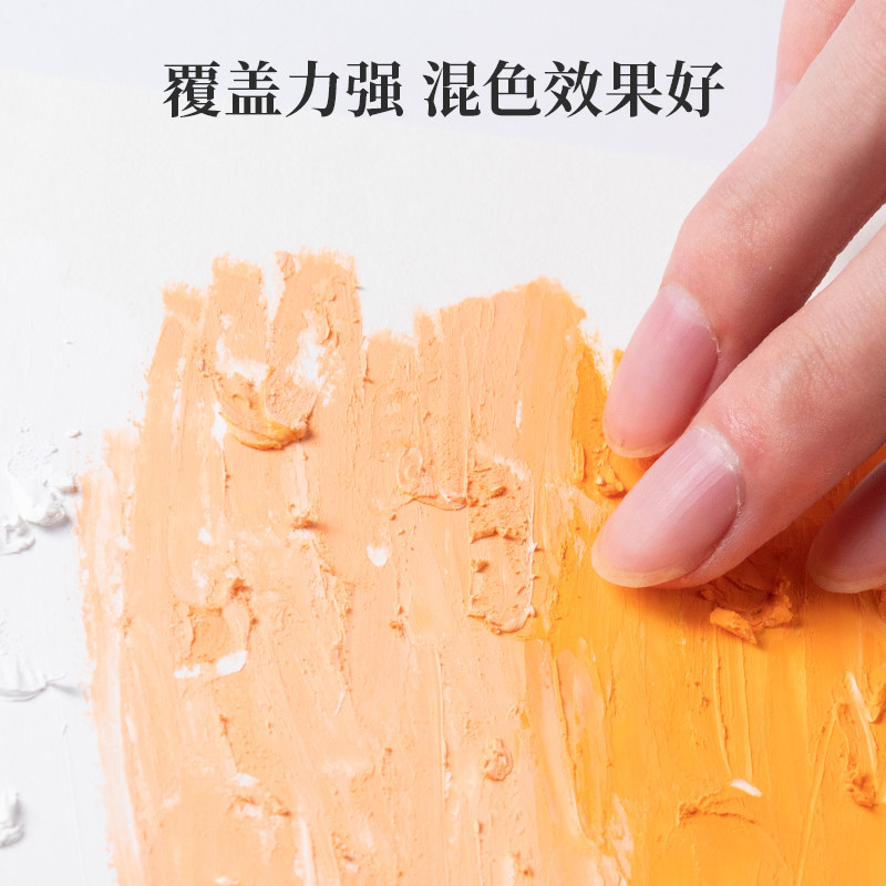 Caran D'Ache Swiss Imported Professional-Grade Oil-Based Soft Pastel Sticks Oil Pastels Artist Neopastel Crayons 12 Colors 48 Colors Children's Art Student Special Set