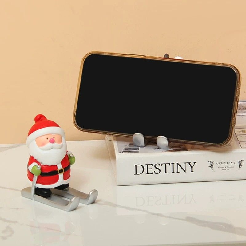Christmas Gift Mobile Phone Stand Santa Claus Elk Snowman Creative Ornament Decoration Gift Tablet Stand