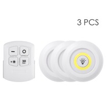 3 Pack 4 5V 1W COB LED Puck Light with Remote Controller Dro