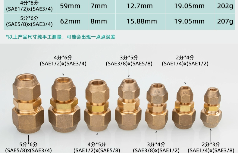 khớp nối thủy lực yox Ống đồng điều hòa giảm giãn nở dây nối đối đầu ngoài và giảm đầu 2 phút xuống 3 phút xuống 4 phút xuống 5 phút đến 6 phút thông số đầu nối thủy lực đầu nối nhanh ống thủy lực