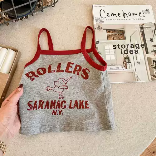 Летняя летняя одежда для девочек, детская короткая майка топ для раннего возраста, детская одежда