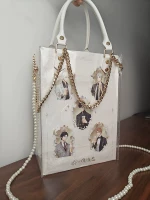 Прозрачный термос, белая металлическая ручка