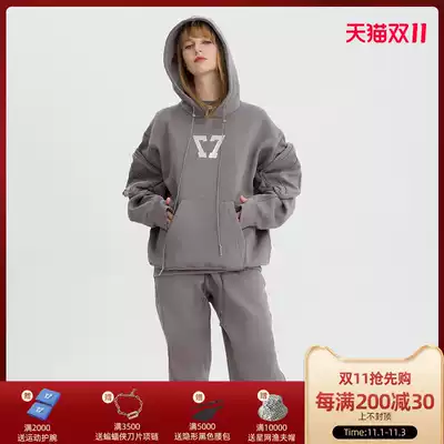 SMFK cute tactical hoodie retro sports national tide loose hooded sweatshirt Liu Yuxin Xie Ke in the same autumn model