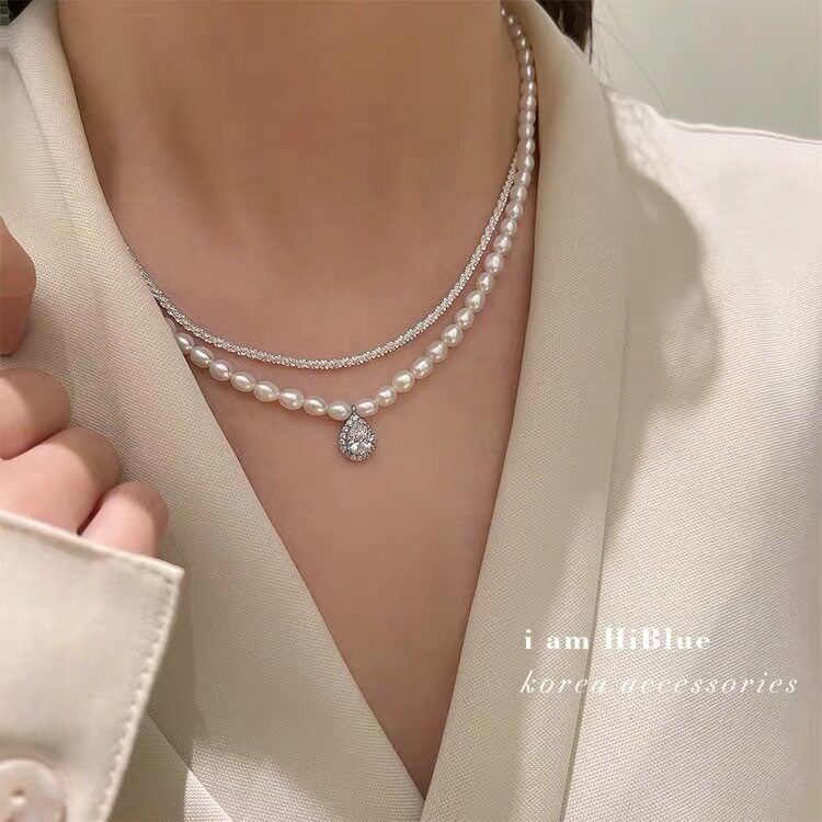 Outlets discount store withdraw the clearance of 18K gold vintage multi - layer freshwater pearl necklace outlets