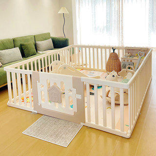 Baby Playpen with Crawling Mat for Indoor Use, Suitable for Infants and Children, Convertible into a Cabinet, Protective Fence for Learning to Walk in the Living Room