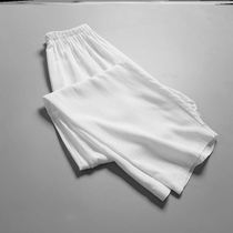 Han dress white pants lady pure cotton high waist with thin tight liner pants fourth season antique pants