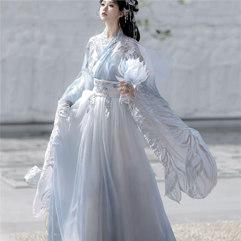 Hejun Original【Huan Yu】Hanfu with Intricate Embroidery in the Style of the Wei and Jin Dynasties, Featuring a Mythological and Fairy-Like Design with Cool and Elegant Large Sleeves, Featuring Han Elements Hejun Original【Huan Yu】Hanfu with Intricate Embroidery in the Style of the Wei and Jin Dynasties, Featuring a Mythological and Fairy-Like Design with Cool and Elegant Large Sleeves, Featuring Han Elements