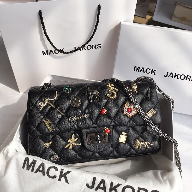 Hong Kong Cherose Keith leather 30 only diamond chain bag 2022 new armpit small square bag