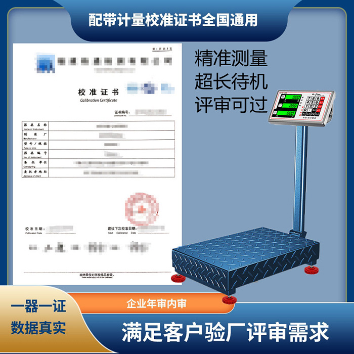 Platform scale elevator review weight weighing instrument electronic scale belt inspection test verification report measurement calibration certificate