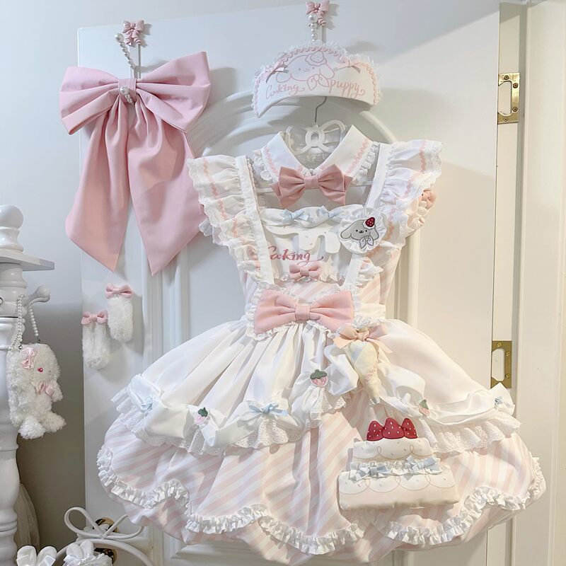 【In Stock Now】Puppy Pastry Artist Original Lolita Dress Cute Creamy Lolita Skirt 【In Stock Now】Puppy Pastry Artist Original Lolita Dress Cute Creamy Lolita Skirt