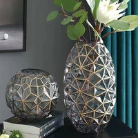 Light Luxury Nordic Glass Vase Living Room Decoration Flower