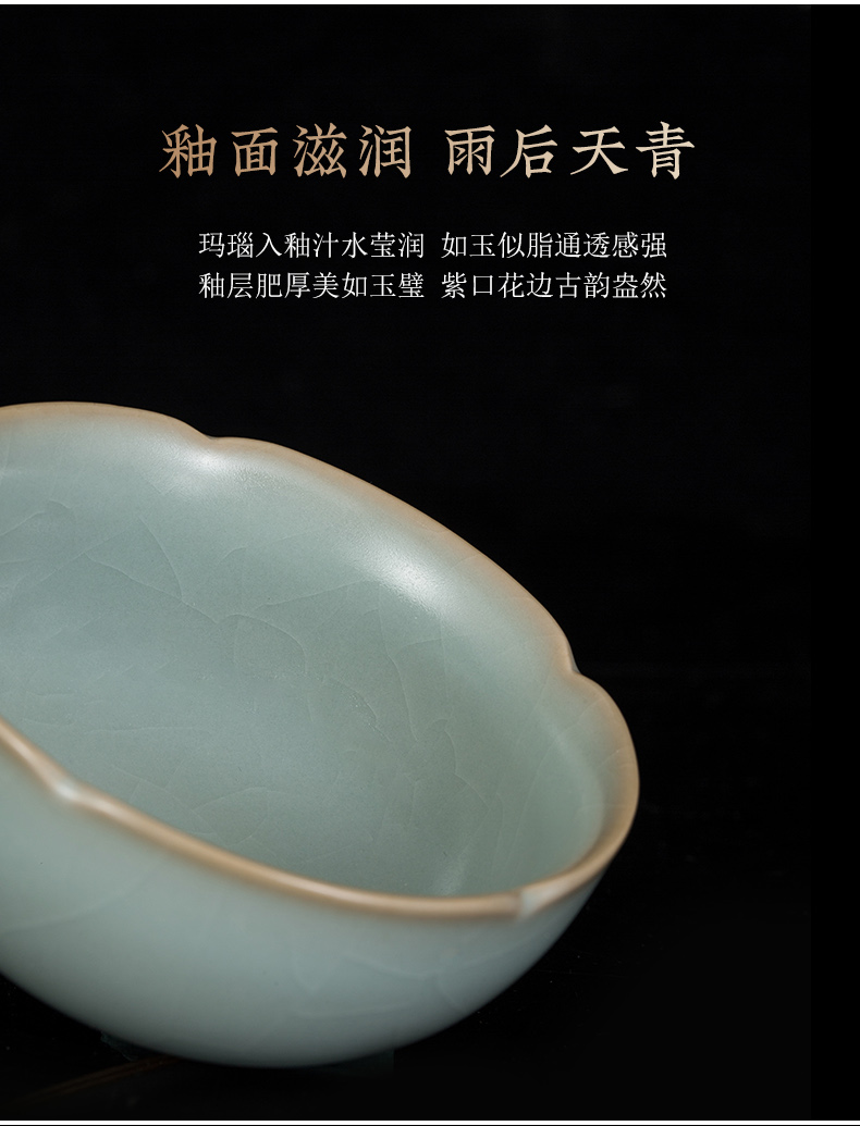 汝窑功夫茶具主人杯喝茶个人专用景德镇手工高端茶盏青瓷品茗单杯