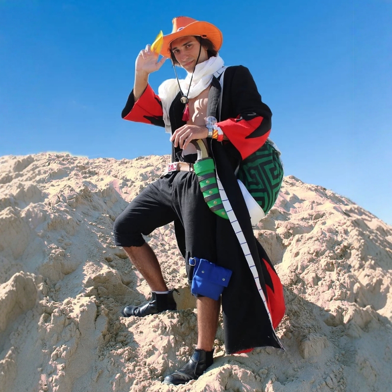 One Piece Cosplay Fire Fist Ace Cosplay Kimono Suit Hat Two-Dimensional Role-Playing Costume