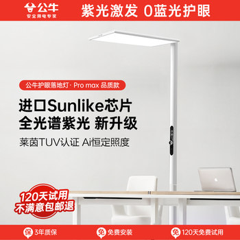 Bull Xiaoqingkong Floor-Standing Lamp Full-Spectrum Eye-Protection Street Lamp Children's Study Reading and Writing Special Desk Lamp