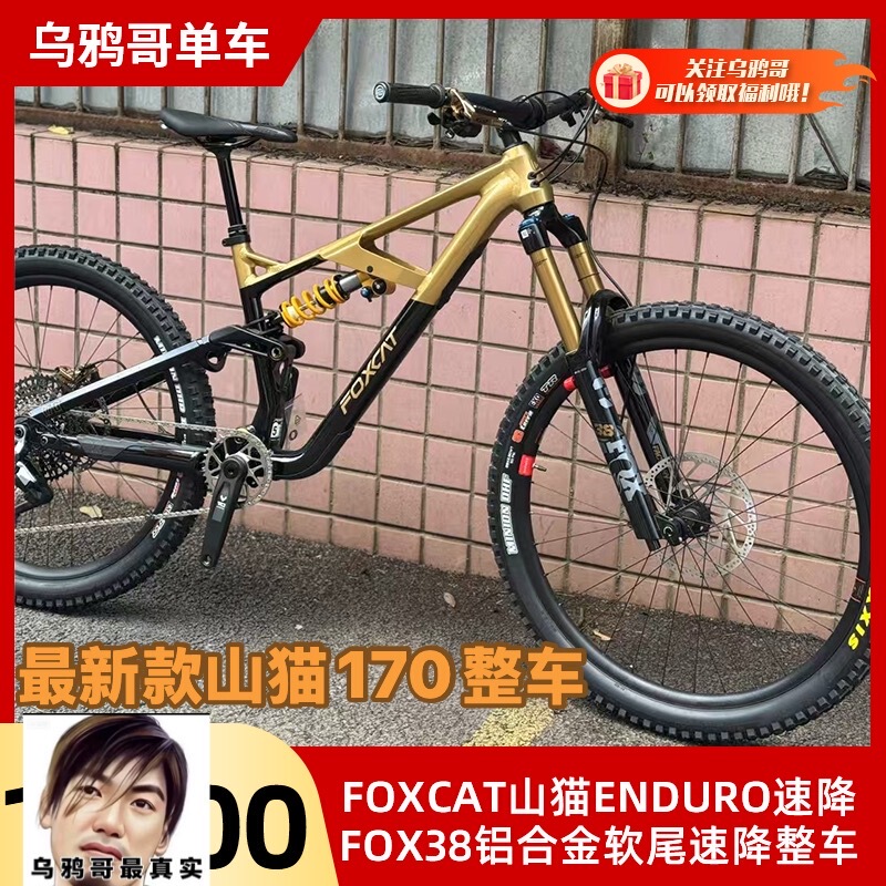 Foxcat Lynx Soft-Tail Mountain Bike Enduro Downhill Aluminum Alloy Soft-Tail Mountain Bike Professional Entry-Level Complete Bike Foxcat Lynx Soft-Tail Mountain Bike Enduro Downhill Aluminum Alloy Soft-Tail Mountain Bike Professional Entry-Level Complete Bike