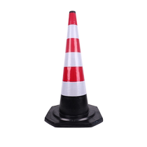 Rubber road cone 70cm reflective cone roadblock cone 50cm ice cream cone cone bucket warning column safety cone traffic facilities