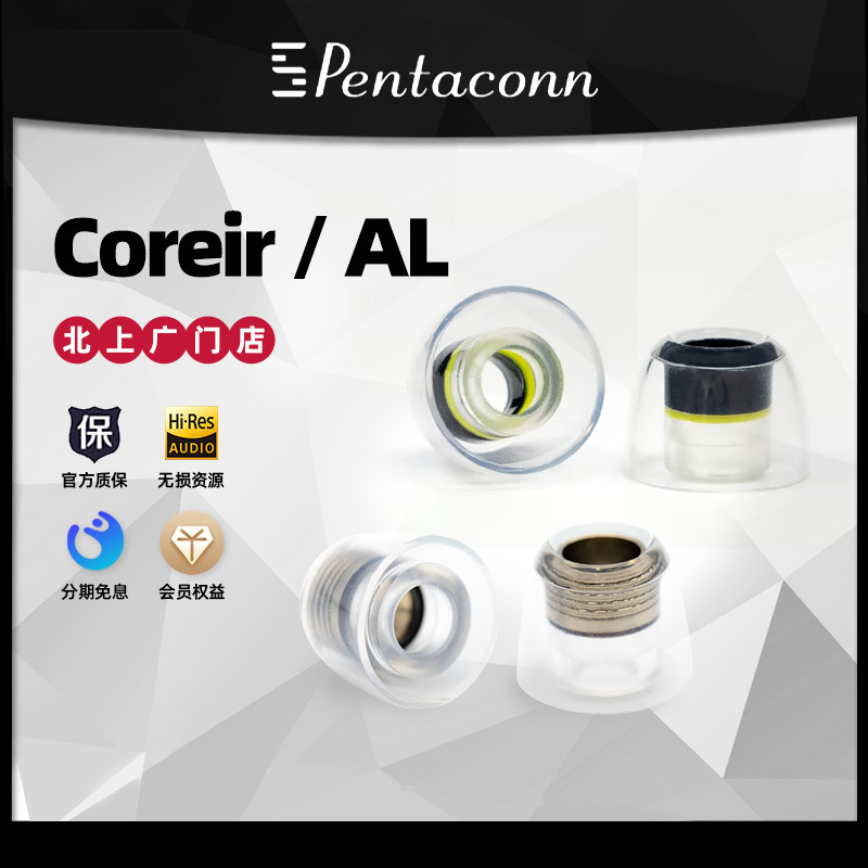 Pentaconn Coreir Brass Al Aluminum Tuning Catheter In-Ear Headphones Silicone Sleeve Earplugs