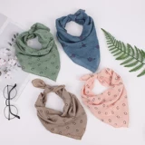 Шарф, тонкий детский ветрозащитный аксессуар для волос, из хлопка и льна