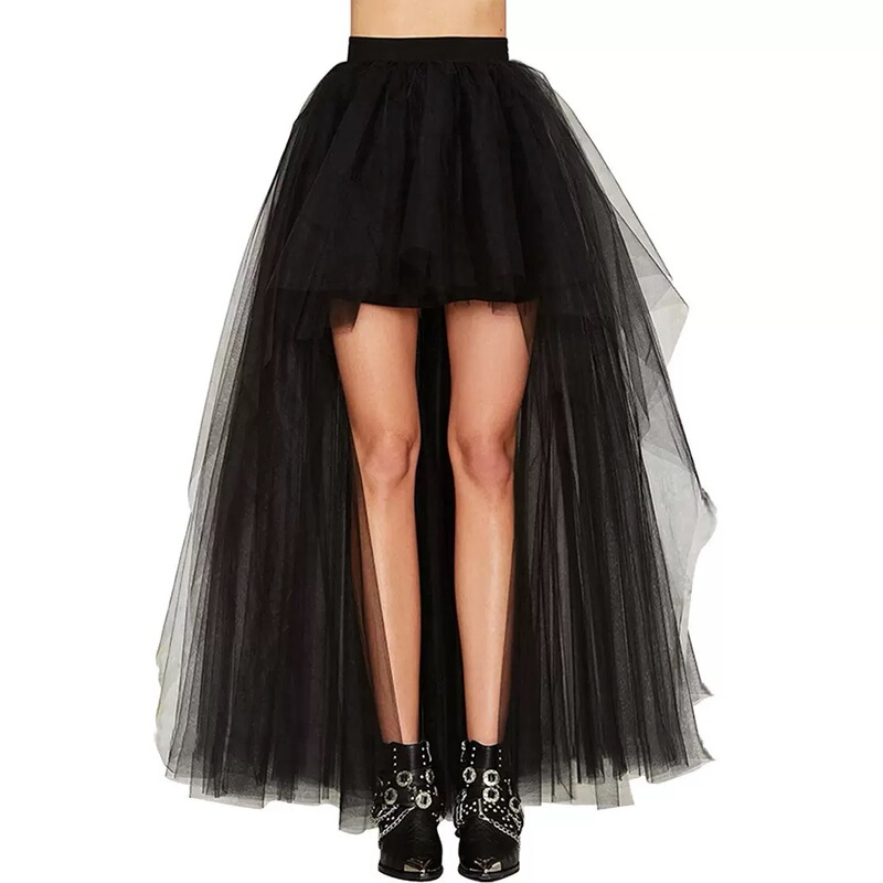 Amazon Amazon's Popular Fishtail Mesh Skirt, European and American Sexy Black Mesh Short Front and Long Back Puffy Skirt Amazon Amazon's Popular Fishtail Mesh Skirt, European and American Sexy Black Mesh Short Front and Long Back Puffy Skirt