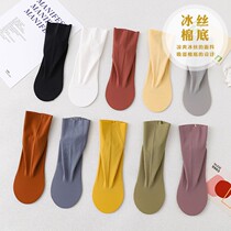 Socks children spring and autumn thin socks Japan socks ins trend fashion ice stockings cotton bottom yo hip monkey 398