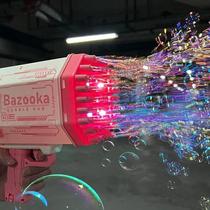 69 Holes Bubble Machine 2021 Children Handheld online Red burst charge Gatlin Bubble Teen Hearts girl