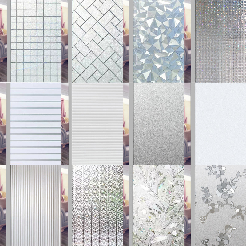 Glue-free matte film window glass sticker toilet light opaque opaque anti-peep anti-light window paper