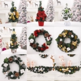 Рождественское цветочное кольцо дерево дерево дерево рог виноградная настенная стена висят отель шоппинг